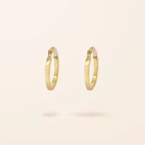 10K Gold Small Flat Hoop Earrings