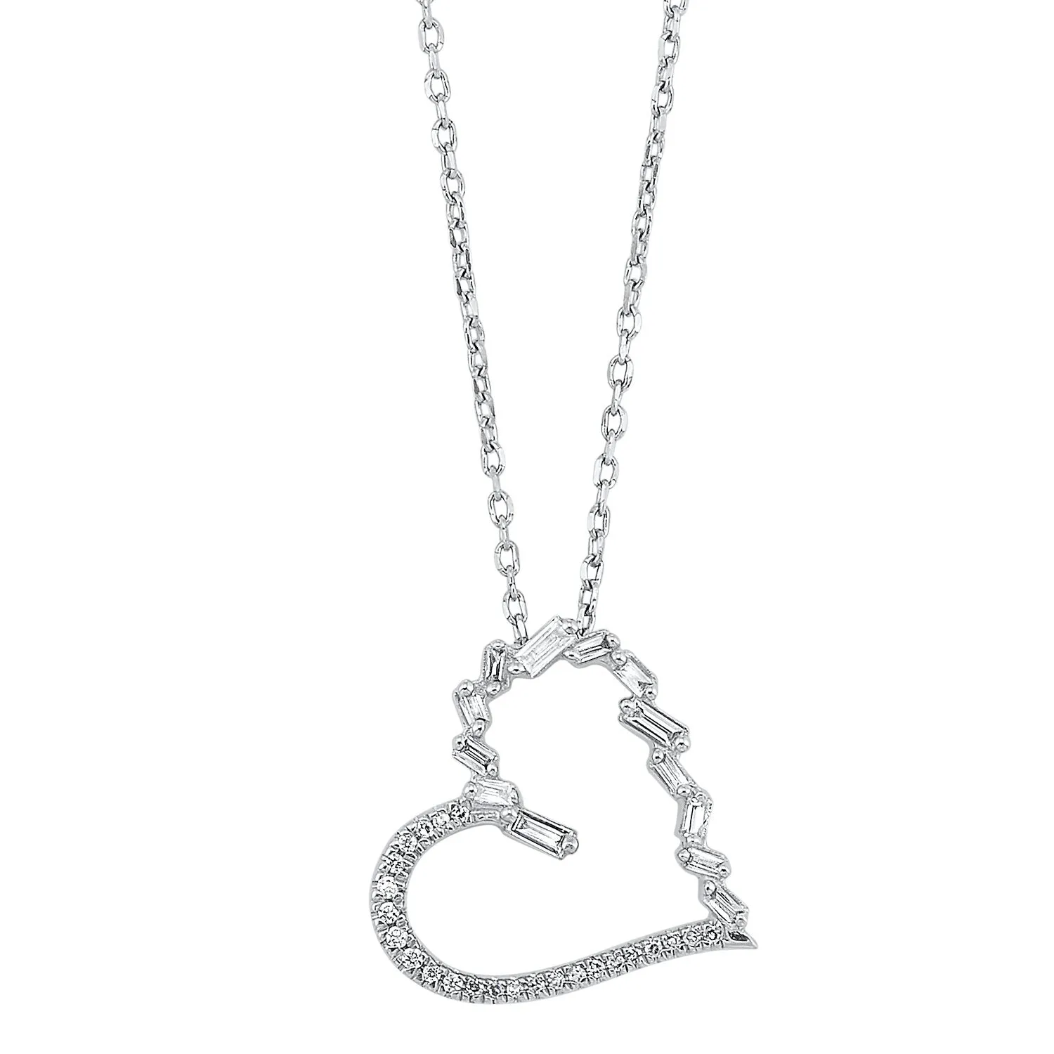 14K Diamond Heart Pendant 1/6 CTW