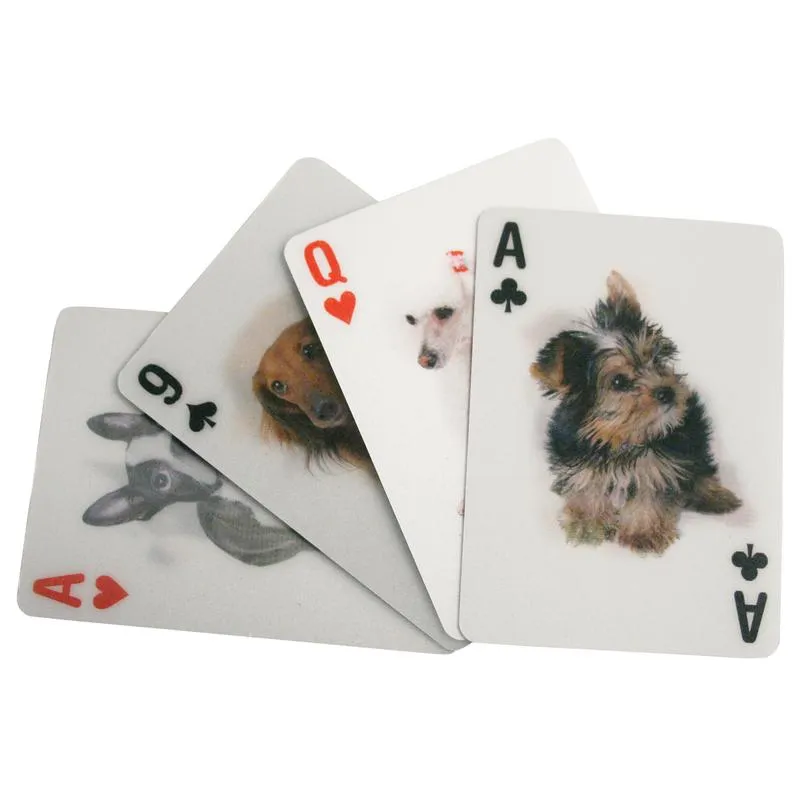 3-D Dog Playing Cards