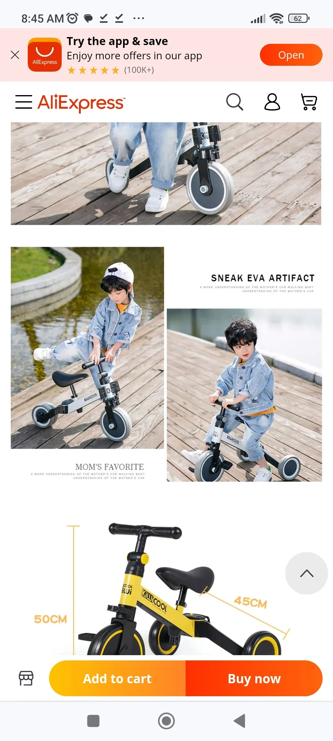 3 in 1 Kids Tricycle Balance Bike