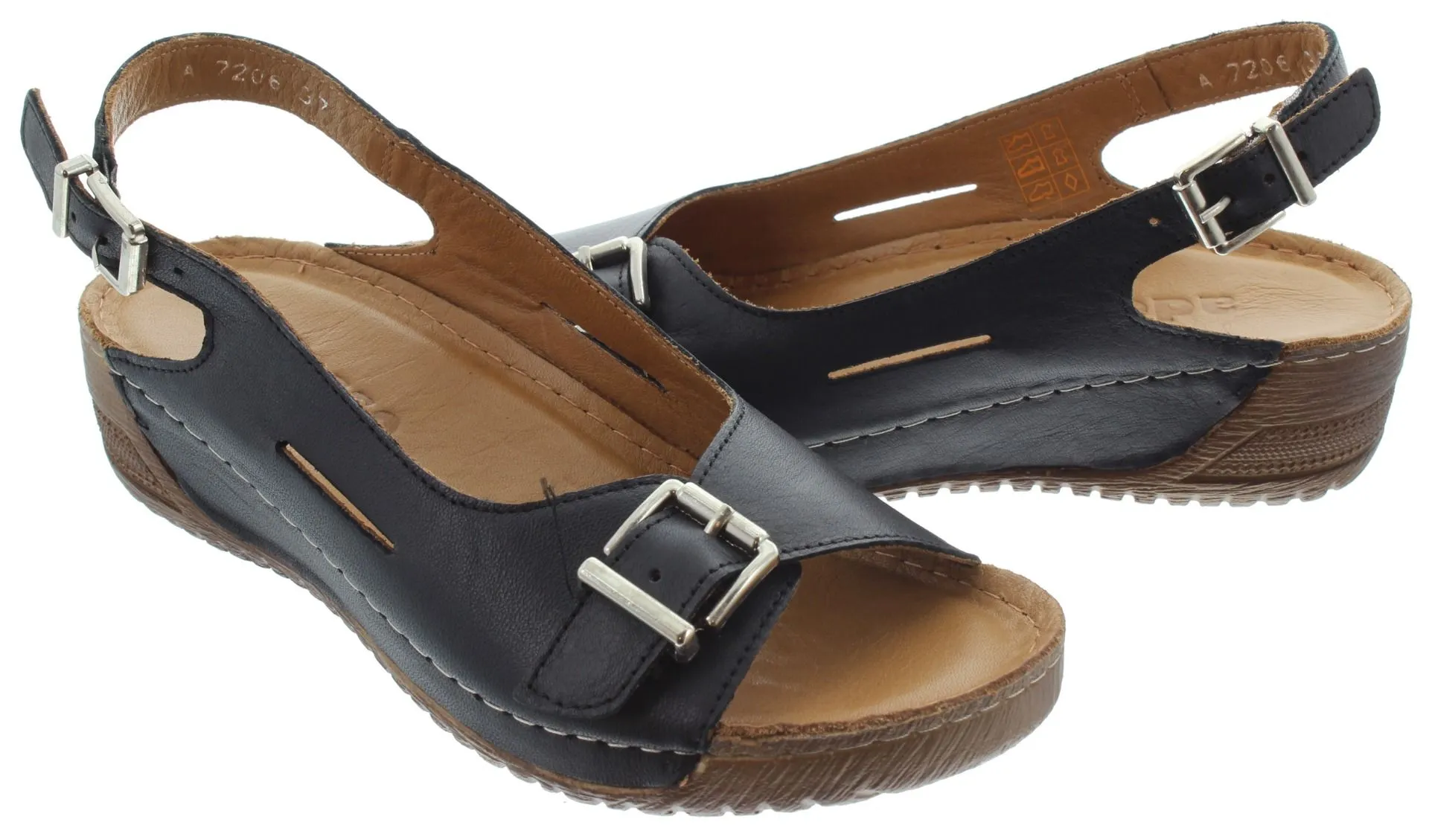 ADESSO Ladies Honey Buckle Sandals In Black