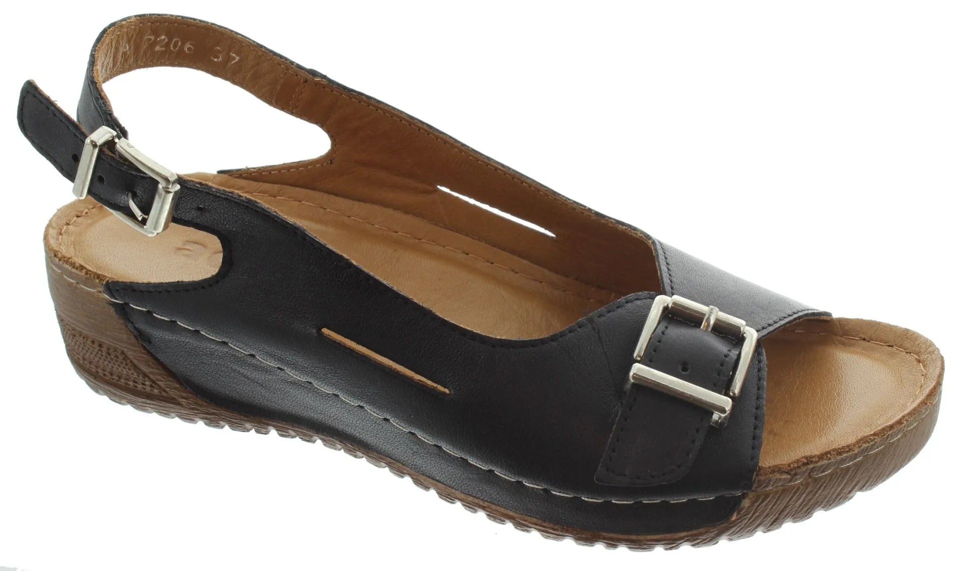 ADESSO Ladies Honey Buckle Sandals In Black