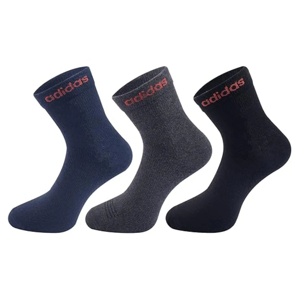 Adidas Men's Flat Knit Ankle Socks (Colligative Navy/Anthra Melange/Black)