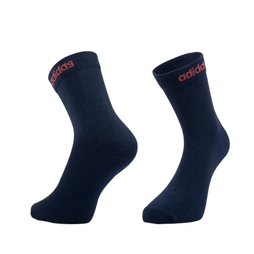 Adidas Men's Flat Knit Ankle Socks (Colligative Navy/Anthra Melange/Black)