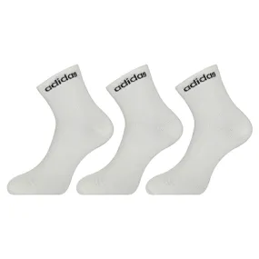 Adidas Men's Flat Knit Ankle Socks (White)