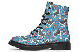 Alaskan Malamute Flower Boots