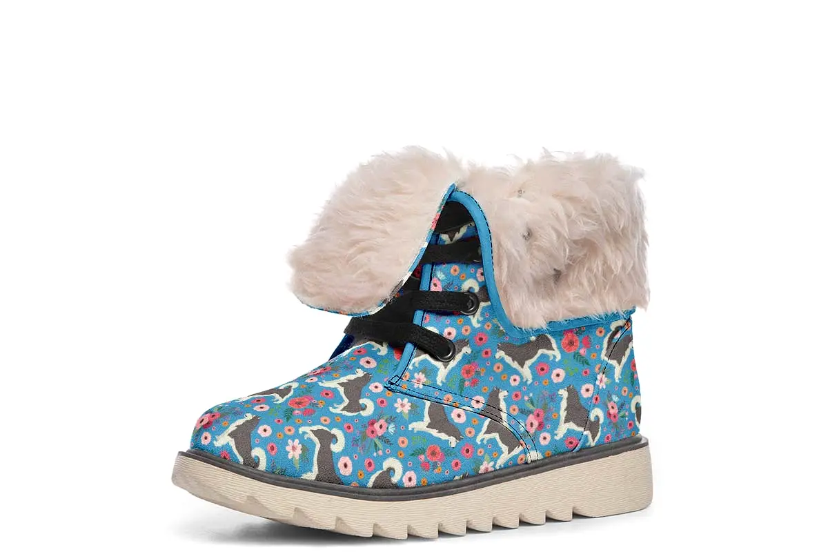 Alaskan Malamute Flower Polar Vibe Boots