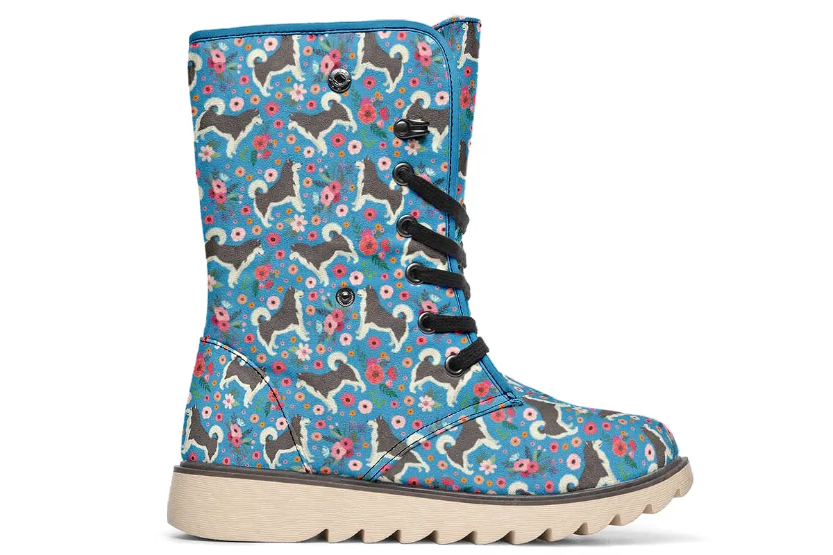 Alaskan Malamute Flower Polar Vibe Boots