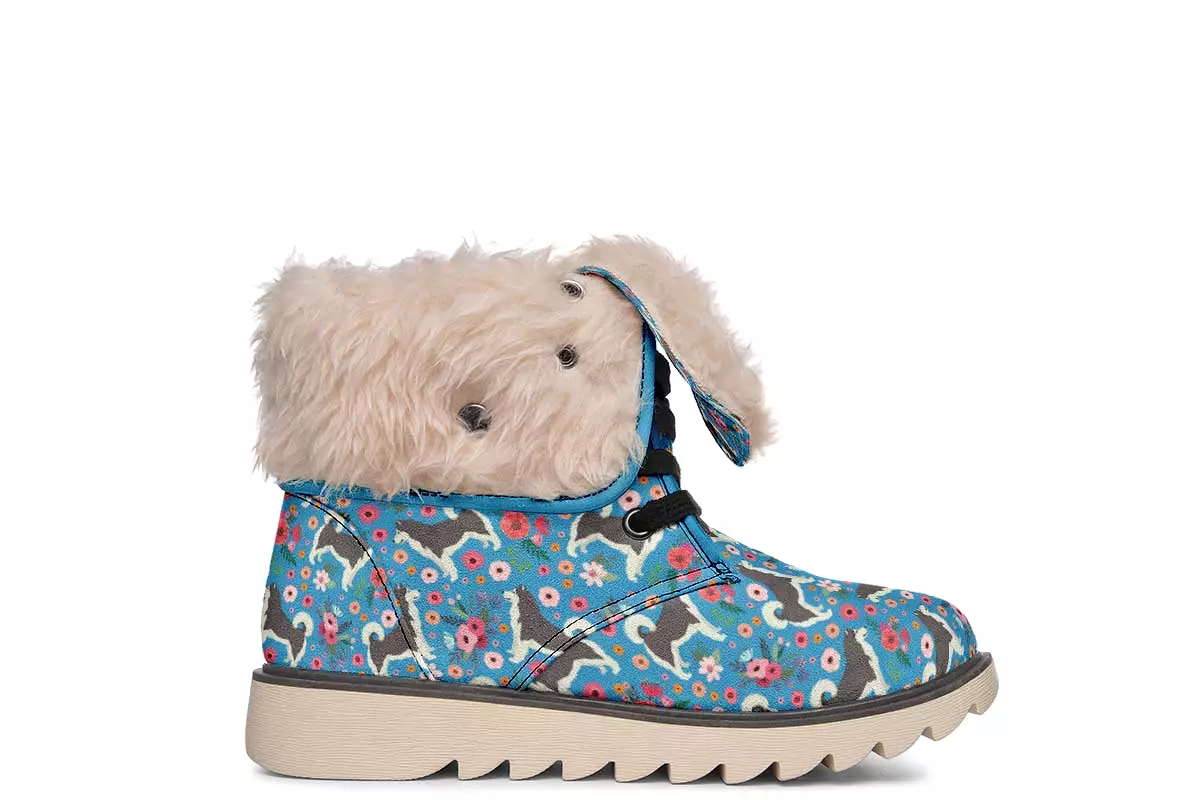 Alaskan Malamute Flower Polar Vibe Boots