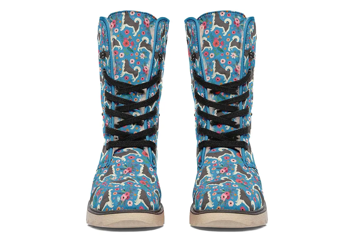 Alaskan Malamute Flower Polar Vibe Boots