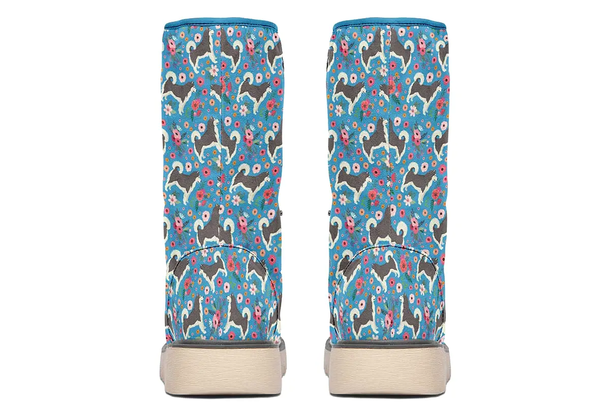 Alaskan Malamute Flower Polar Vibe Boots