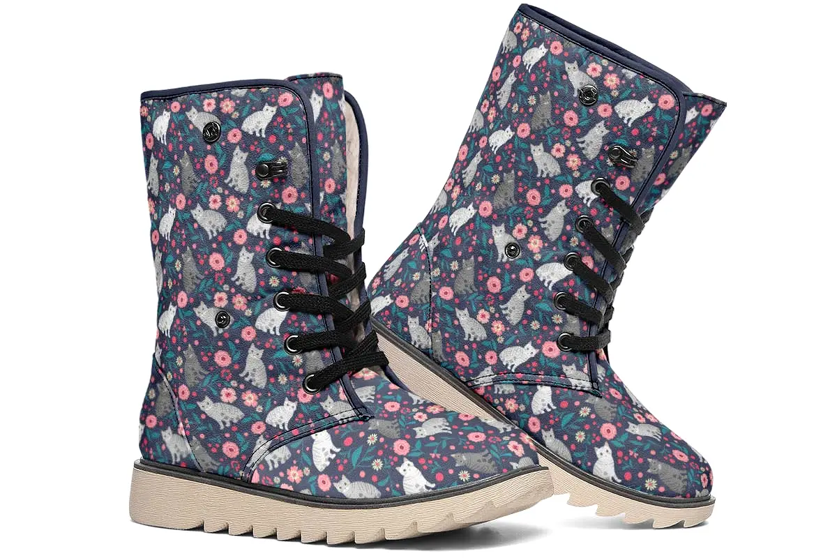 American Shorthair Cat Flower Polar Vibe Boots