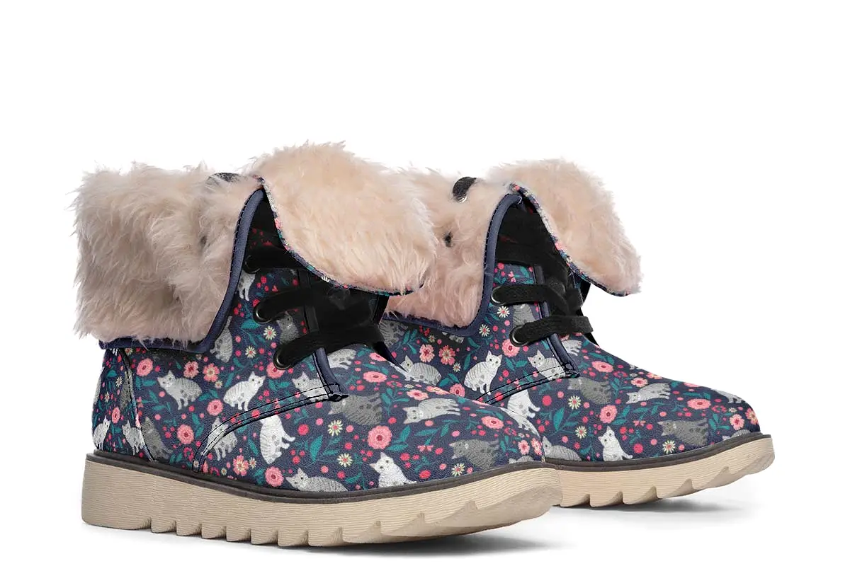 American Shorthair Cat Flower Polar Vibe Boots