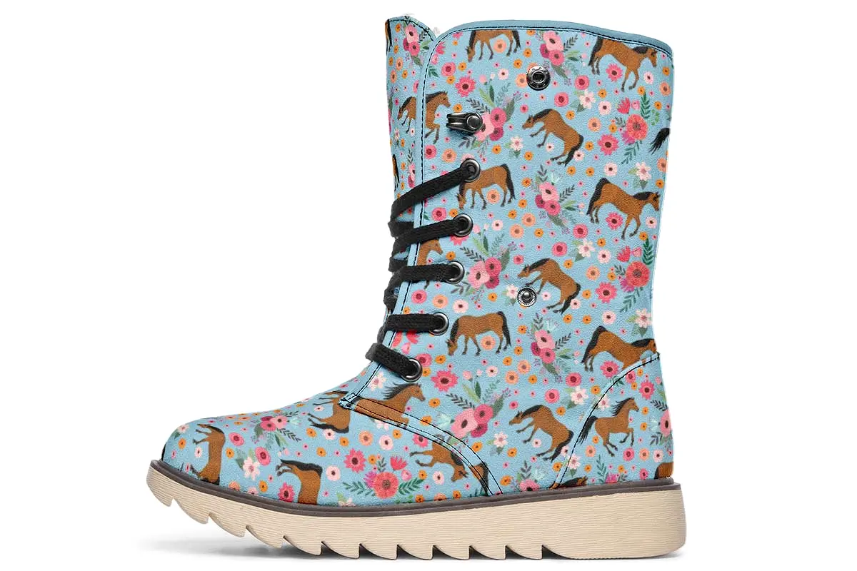 Arabian Horse Flower Polar Vibe Boots