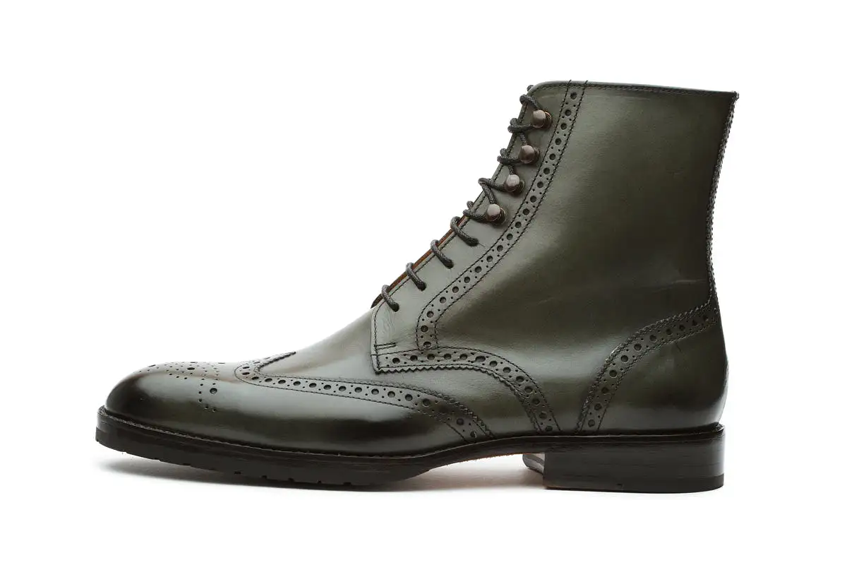 Brogue Boots - Loden