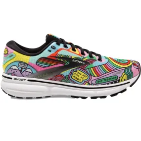 Brooks Women's 120380 058 Ghost 15 Run Proud Black White Multi Cushion Neutral Running Shoes