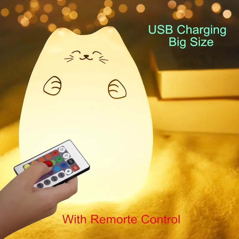 Cat Lamp Decoration Room LED Night Light For Baby Kids