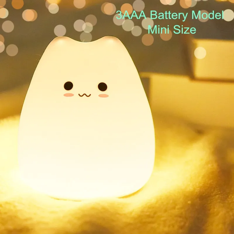 Cat Lamp Decoration Room LED Night Light For Baby Kids