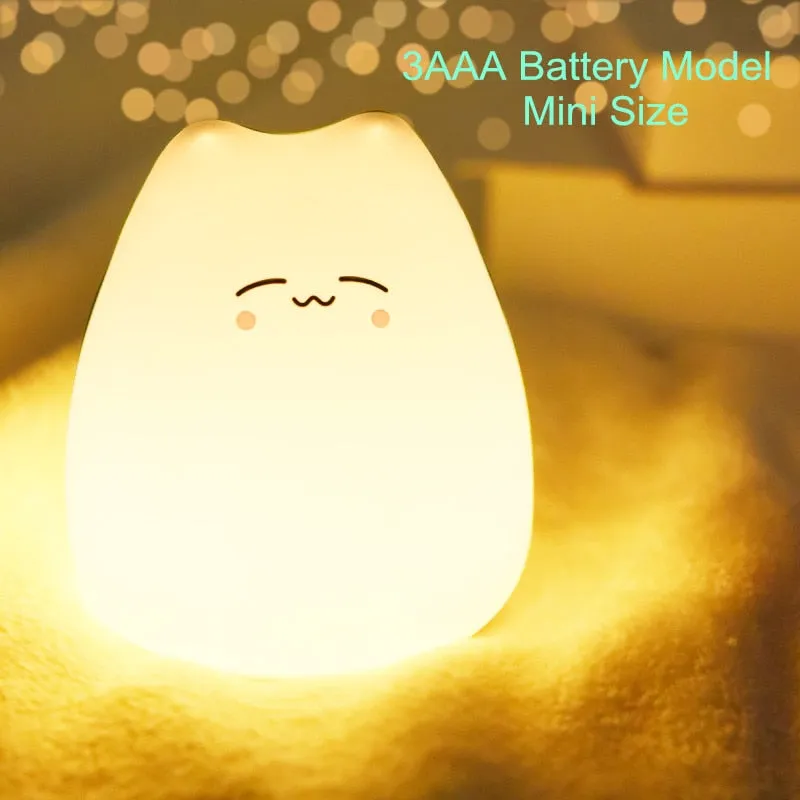 Cat Lamp Decoration Room LED Night Light For Baby Kids