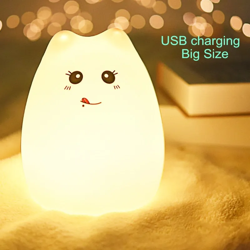 Cat Lamp Decoration Room LED Night Light For Baby Kids