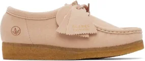 Clarks Originals Pink Faux-Suede Wallabee Oxfords