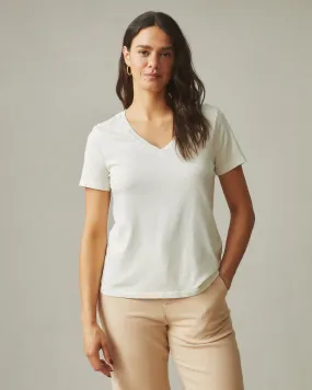 Classic Cotton V-Neck Tee - Turtledove