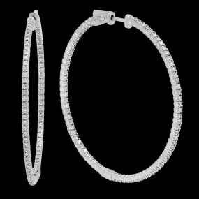 Classic Diamond Hoop Earrings