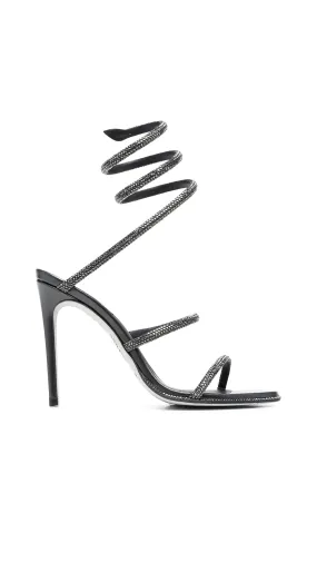 Cleo Crystal Sandals - Anthracite