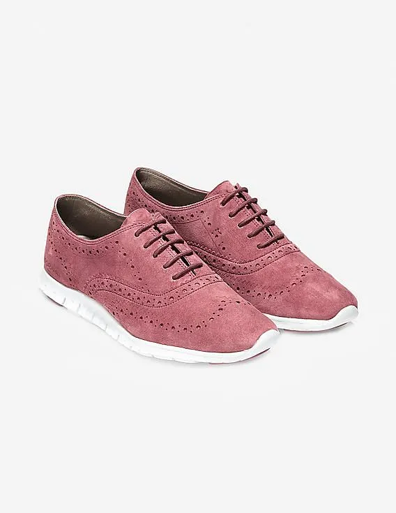 Cole Haan Women Wine Women's ZERØGRAND Wingtip Oxfords