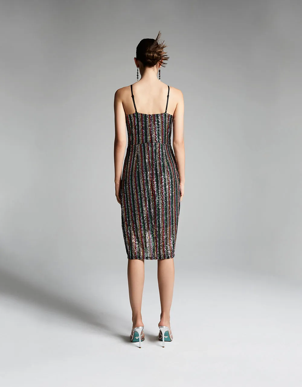 DISCO DREAM MIDI DRESS RAINBOW MULTI | RE:LUV