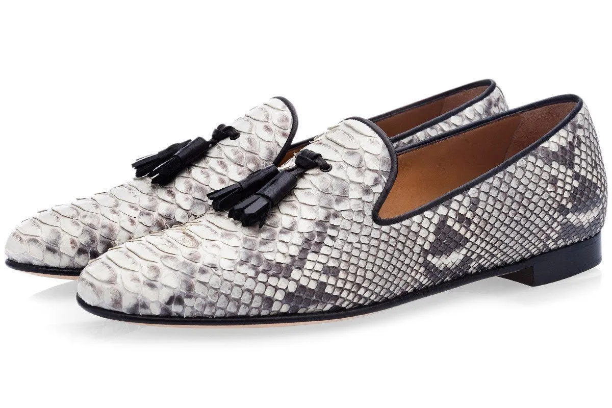 DOMINIQUE PYTHON STONE SLIPPERS