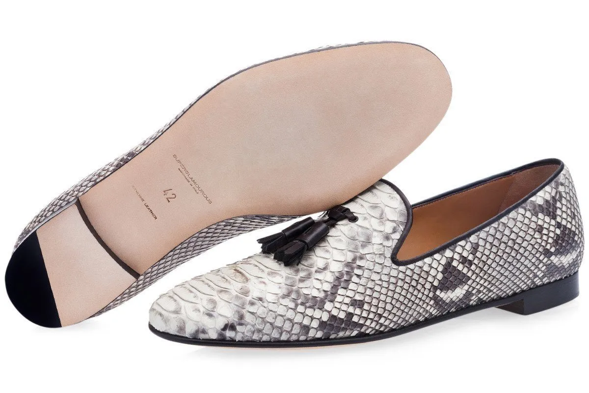 DOMINIQUE PYTHON STONE SLIPPERS