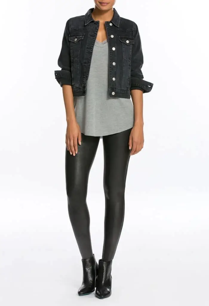 Faux Leather Leggings-Black