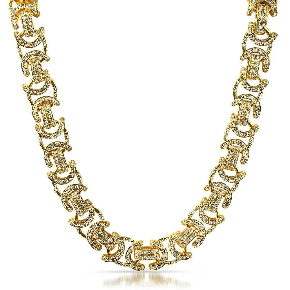 Flat Byzantine CZ Bling Bling Chain