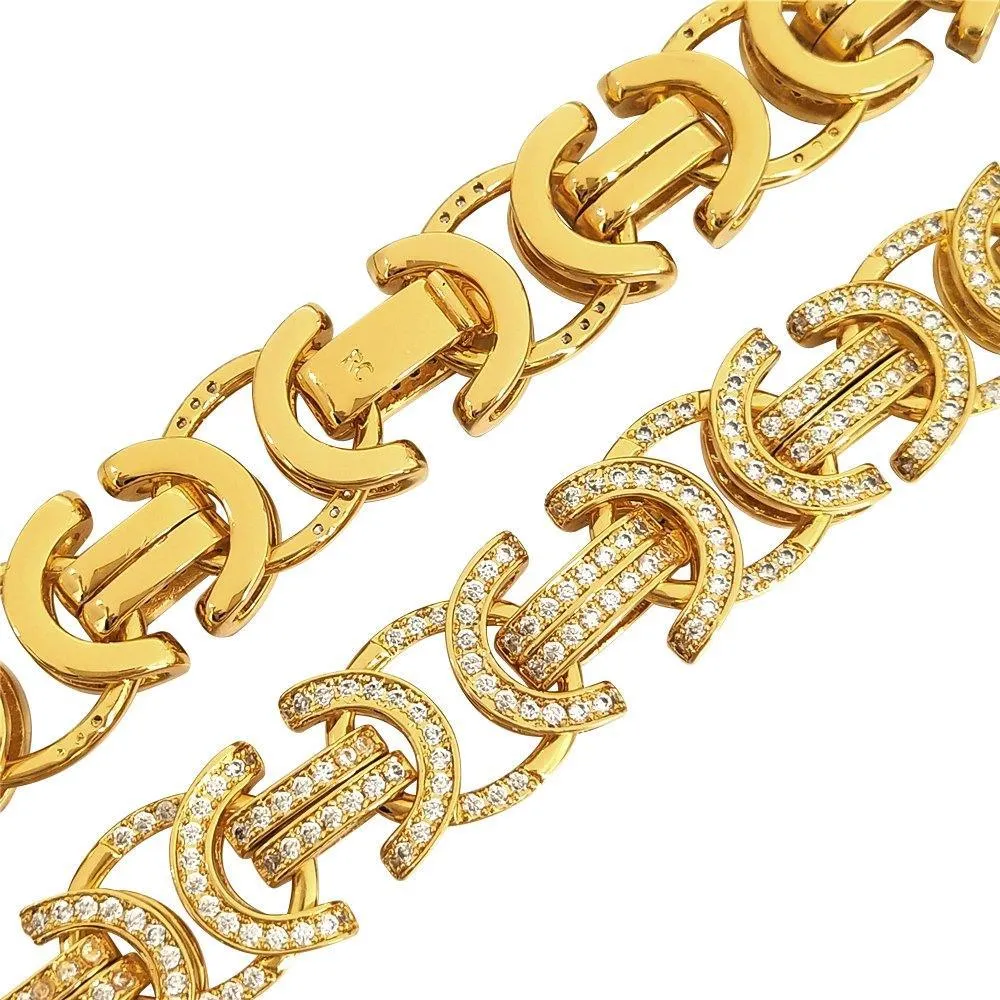 Flat Byzantine CZ Bling Bling Chain