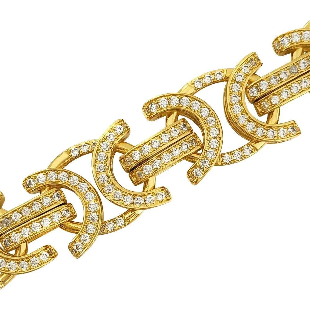 Flat Byzantine CZ Bling Bling Chain