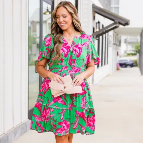 Gala In The Garden Dress, Green