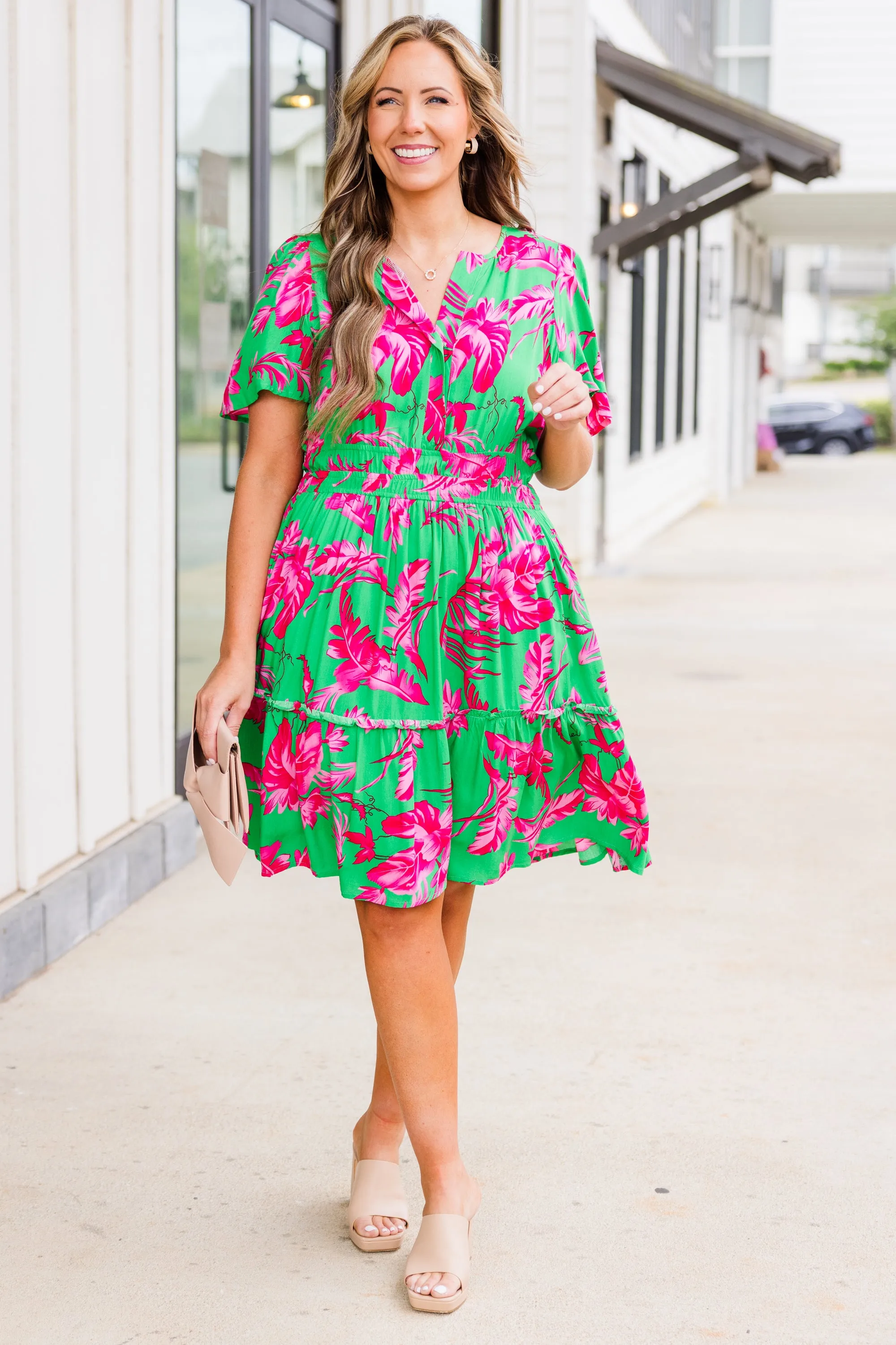 Gala In The Garden Dress, Green