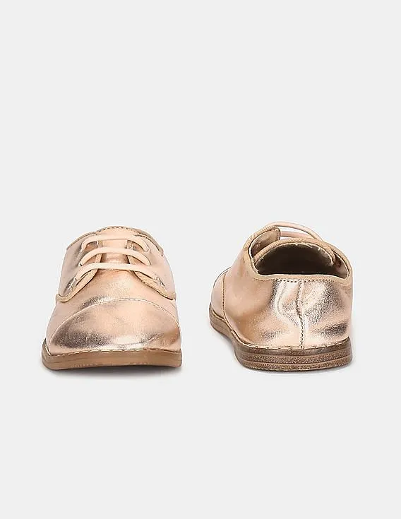 GAP Girls Gold Metallic Oxfords