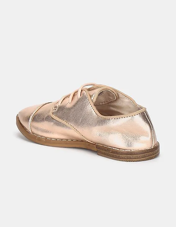 GAP Girls Gold Metallic Oxfords