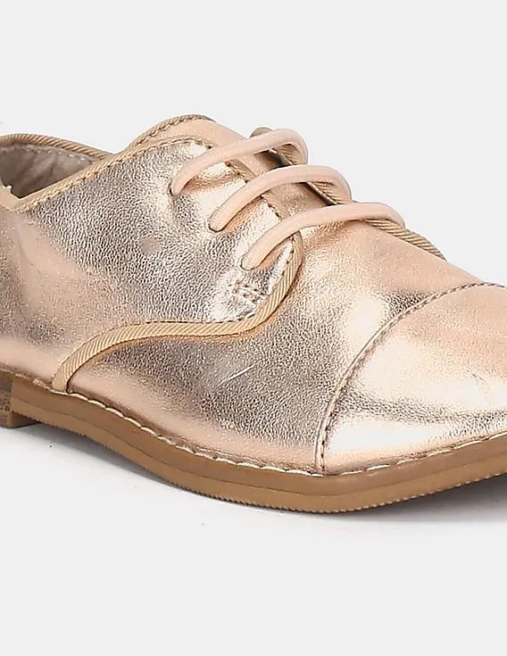 GAP Girls Gold Metallic Oxfords