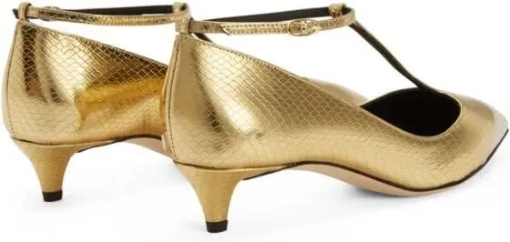 Giuseppe Zanotti Olivia snakeskin-effect sandals Gold