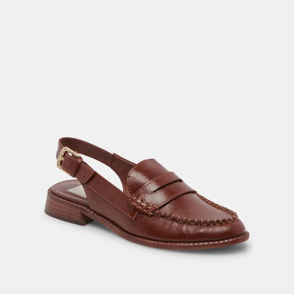 HARDI LOAFERS BROWN CRINKLE PATENT– Dolce Vita 6912946733122