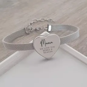 Heartleigh Personalized Stainless Steel bracelet, Adjustable Size (READY IN 3 DAYS!)