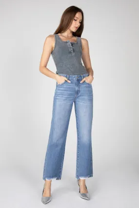 High Rise Straight Cut Jean