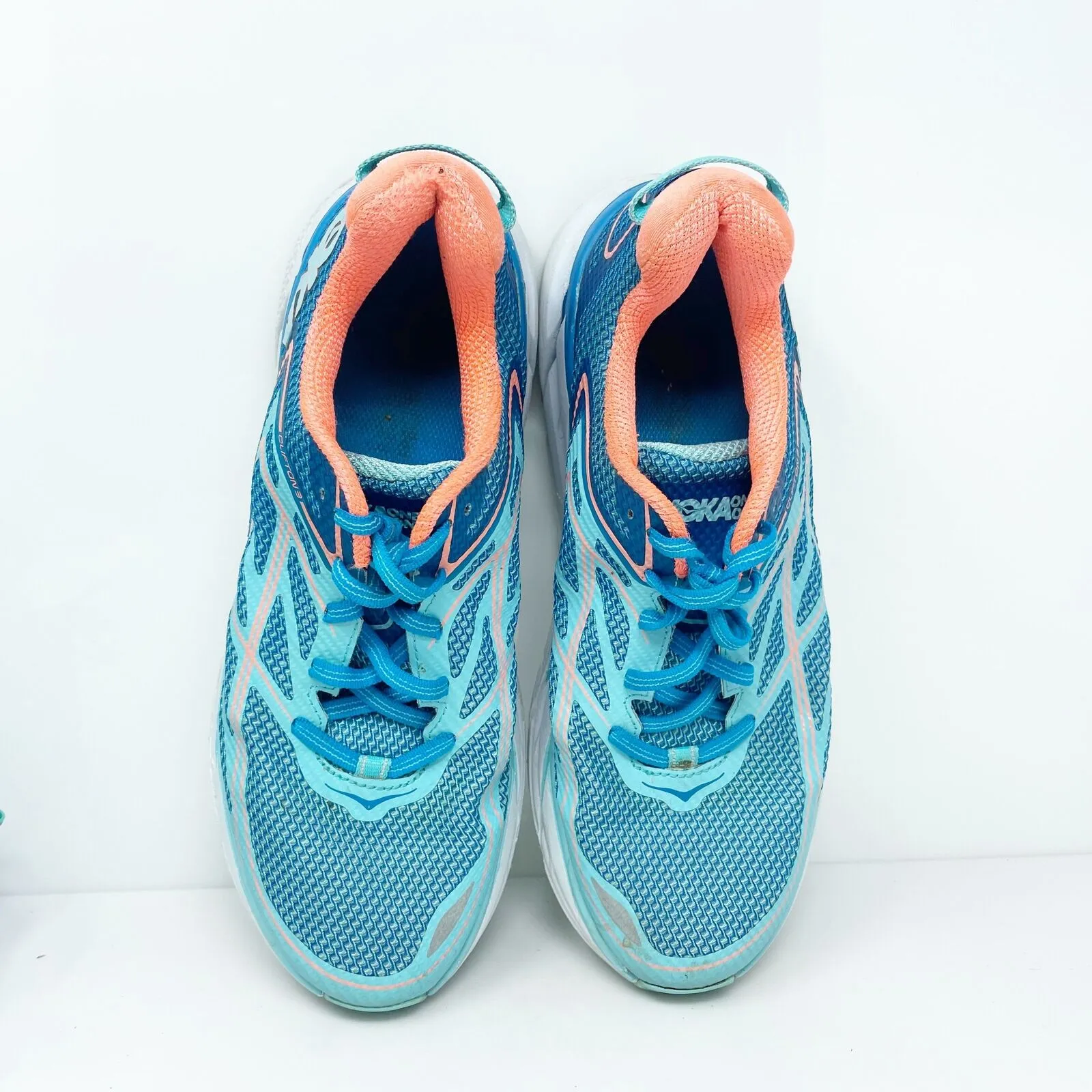 Hoka One One Womens Clifton 3 1012045 BJNC Blue Running Shoes Sneakers Size 9.5