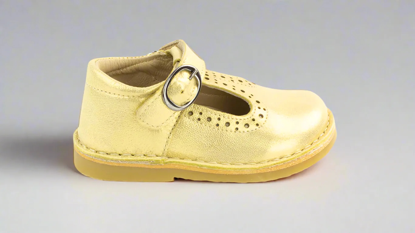 Infant Girls Shoes Petasil Gold T Bar Strap Ciara 2 6113 sale