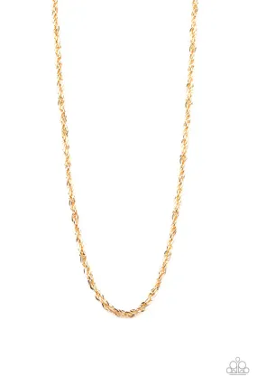 Instant Replay - Gold Urban Necklace