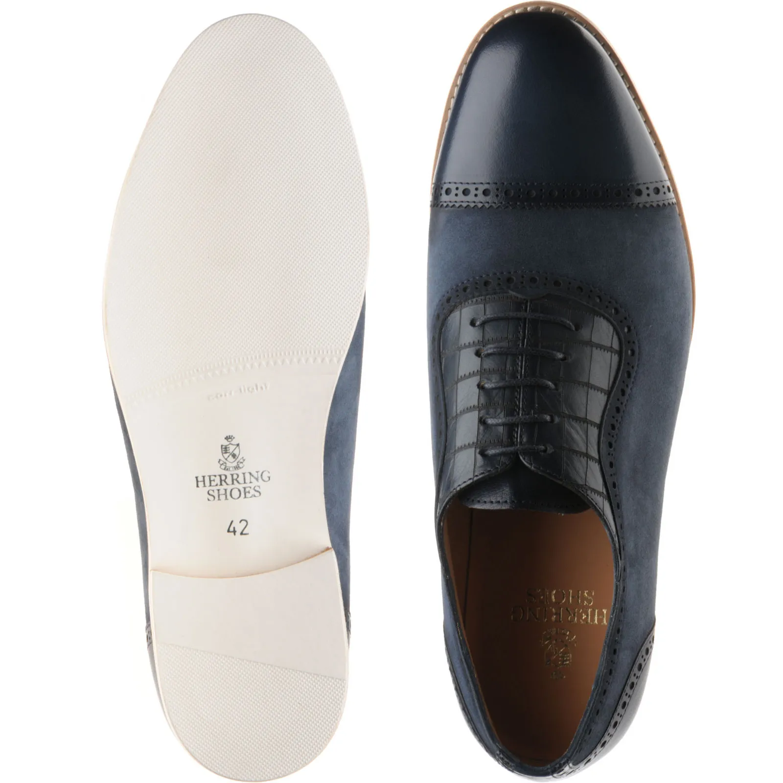 Landes two-tone rubber-soled Oxfords