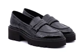 Loafer with Padded Loop on Rhinestone Sole